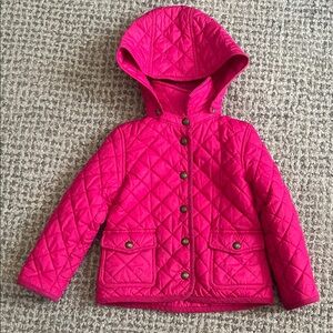 ✨ Ralph Lauren Pink Quilted Jacket – Size 4T – EUC – Detachable Hood ✨